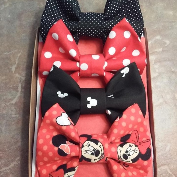 Other - Minnie Mouse Red/Black Hair Bow Set